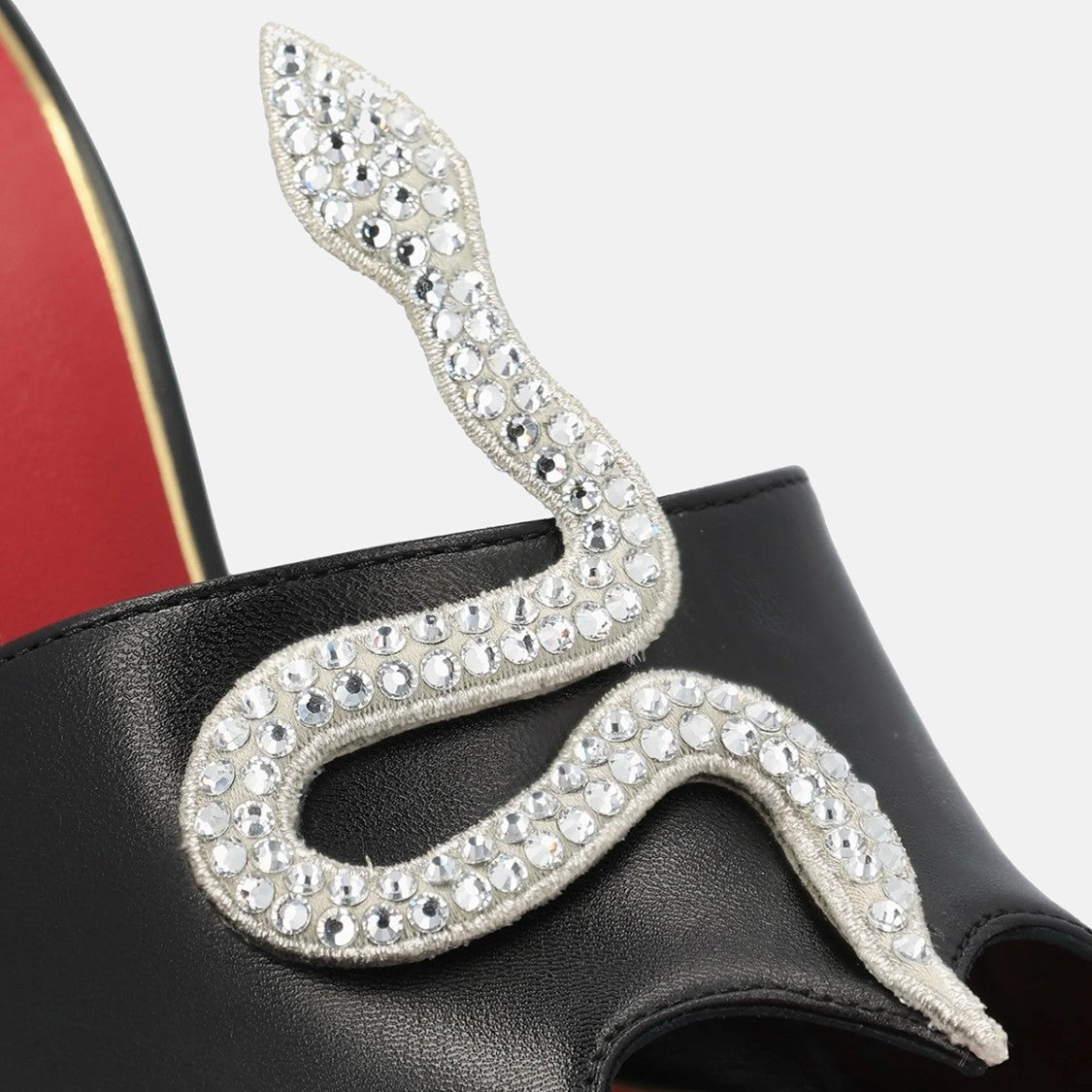 Valentino Garavani High-Heeled Sandals With Crystal-Embellished Snake Detail