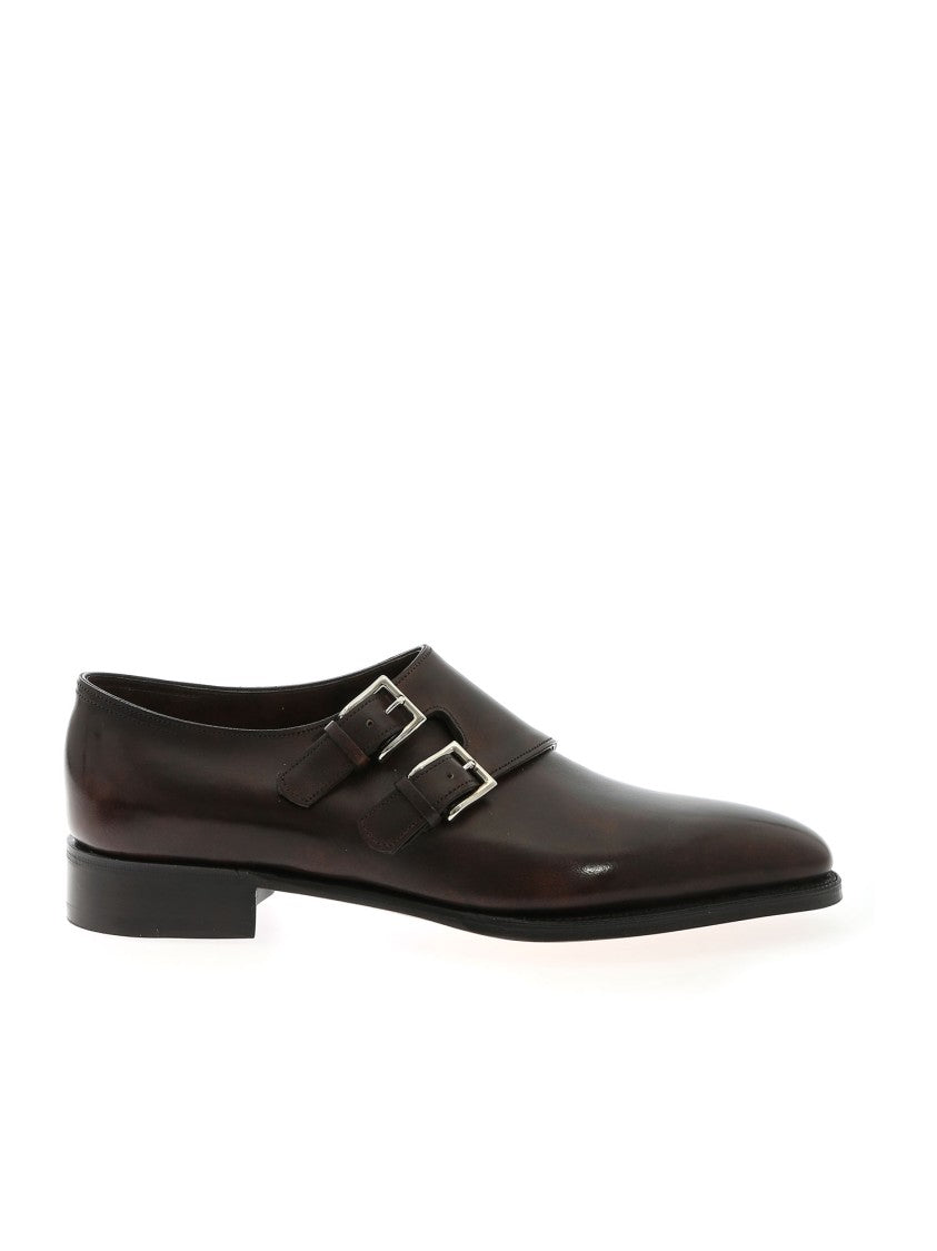 John Lobb Brown Calfskin Shoes With Seamless Design