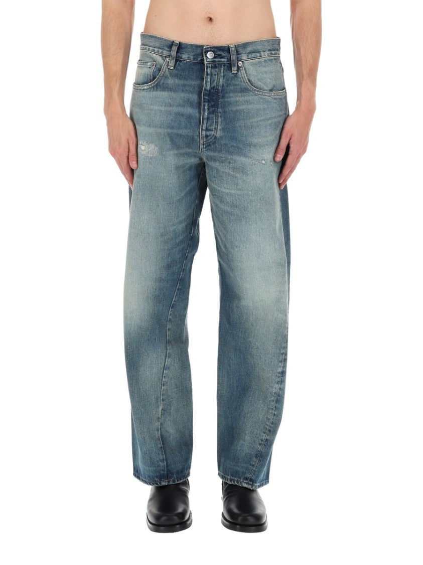 Sunflower Light Blue Wide Twist Faded Jeans
