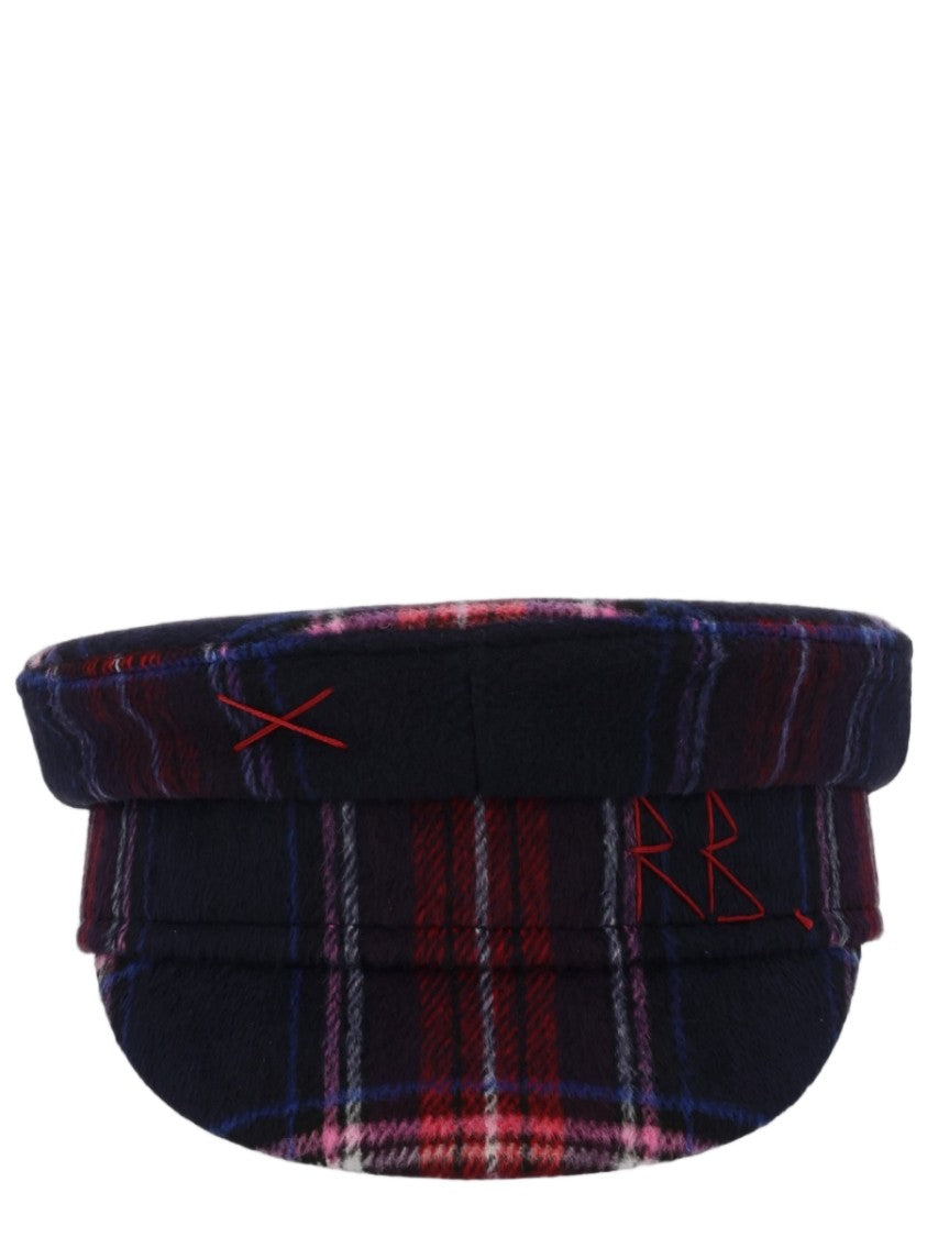 Ruslan Baginskiy Check Pattern Structured Baker Boy Hat