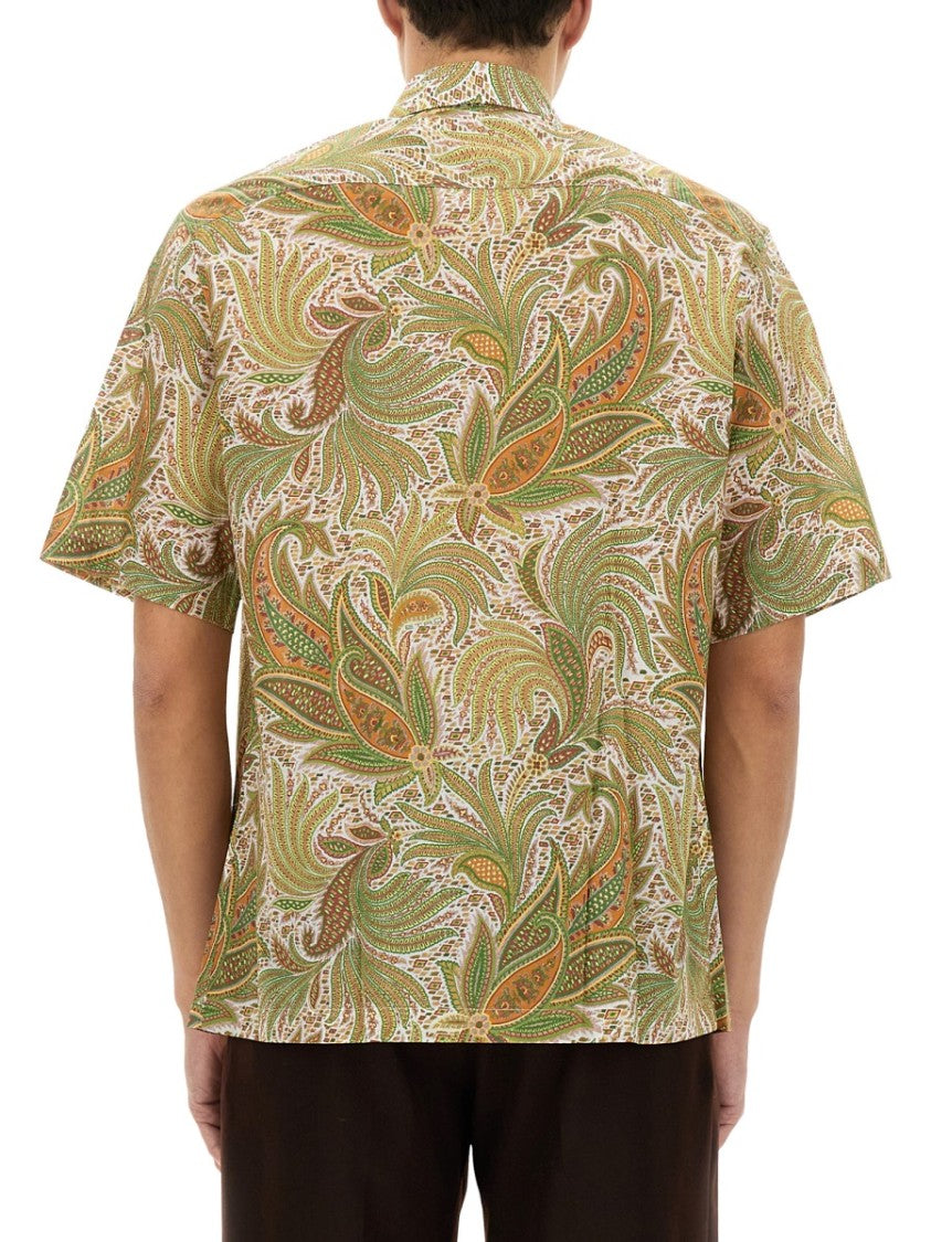 Etro Paisley Over Shirt In Lightweight Cotton