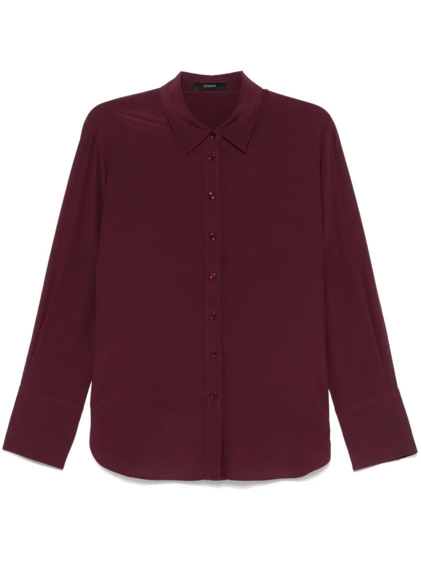 Joseph Brown Joe Silk Classic Collar Long-Sleeve Shirt