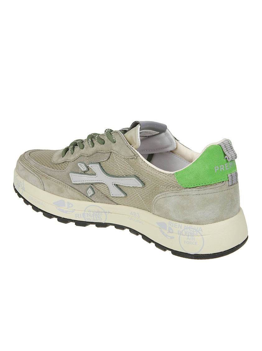 Premiata Nous Suede-Mesh Polyamide-Blend Sneakers