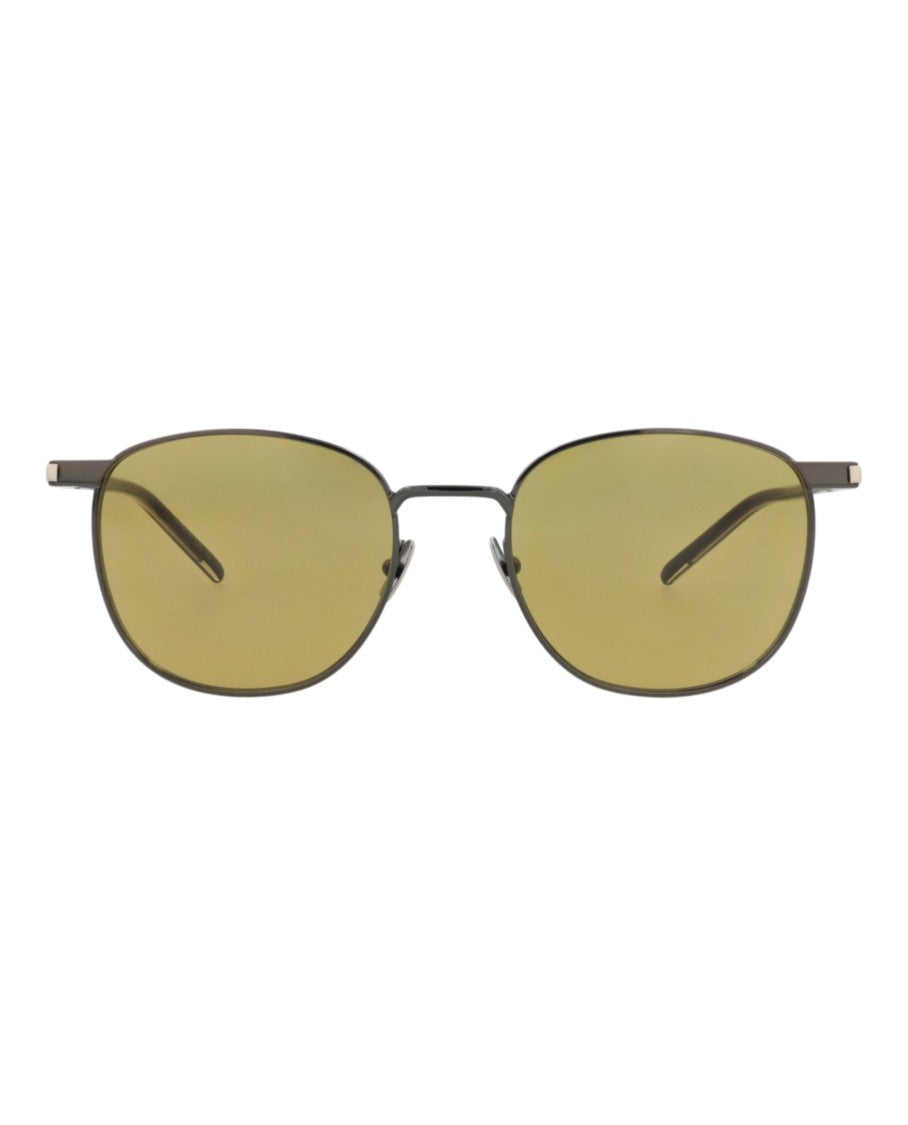 Saint Laurent Round-Frame Metal Sunglasses