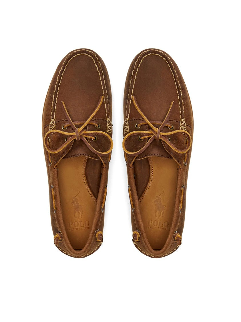 Polo Ralph Lauren Brown Merton Leather Boat Shoes