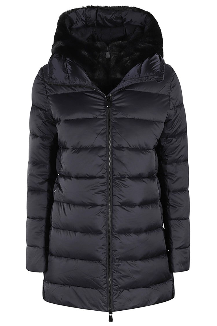 Save The Duck Black Jade High-Collar Down Jacket