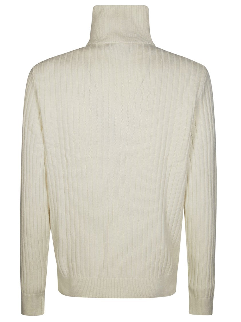 Polo Ralph Lauren Ribbed Knit Pullover With High Collar