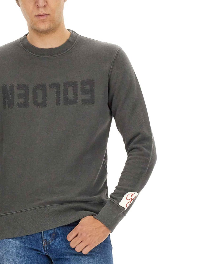 Golden Goose Classic Grey Sweatshirt With Iconic Logo
