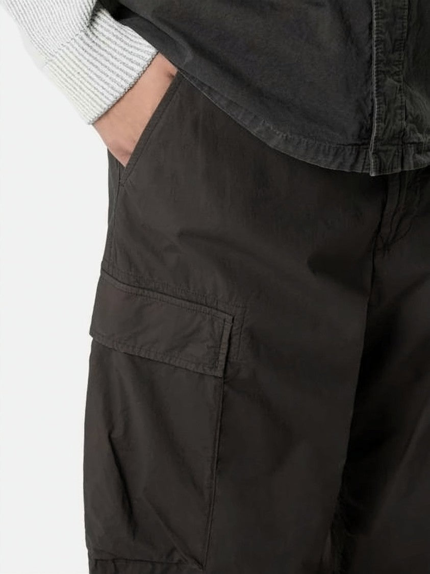 Stone Island Utilitarian Black Straight Pants With Cargo Pockets