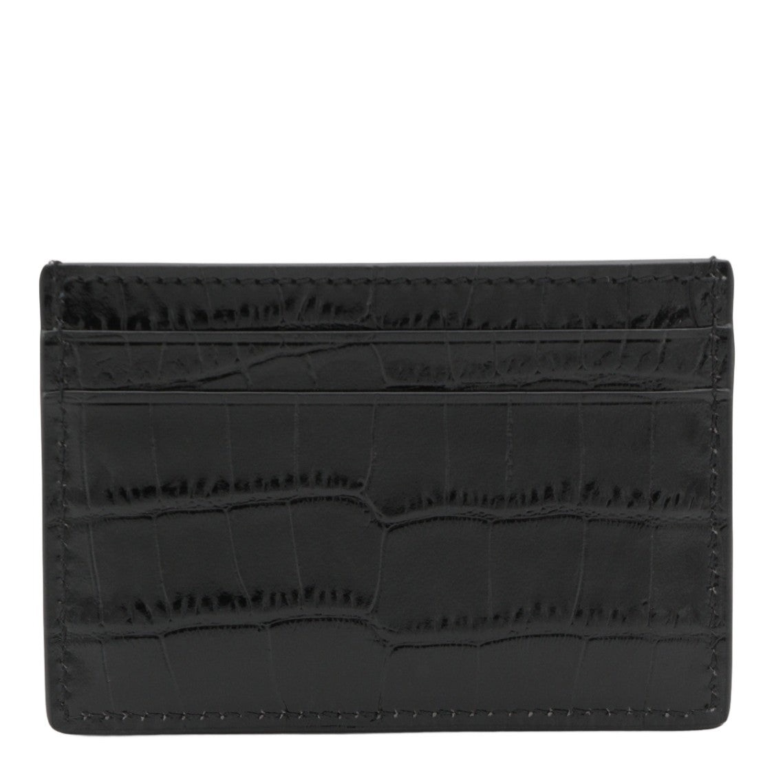 Tom Ford Textured Crocodile Pattern Black Wallet