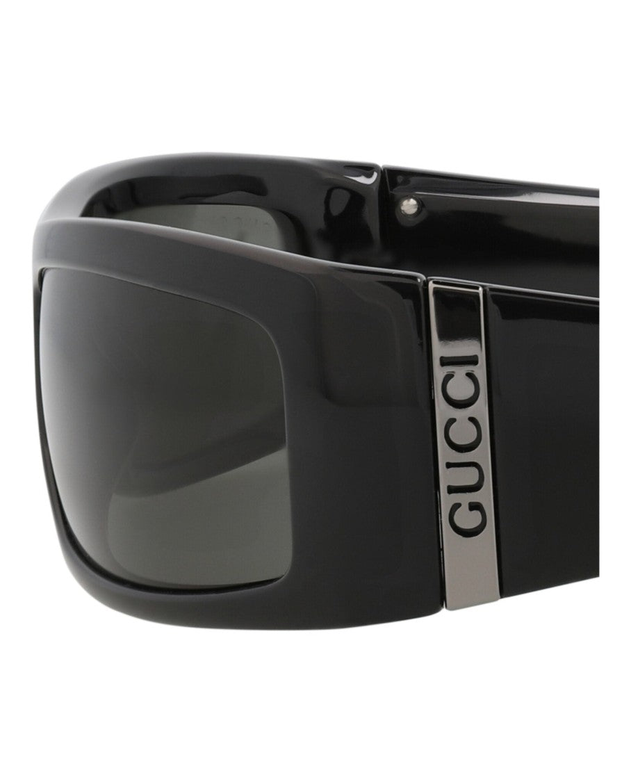 Gucci Shield-Frame Injection Sunglasses