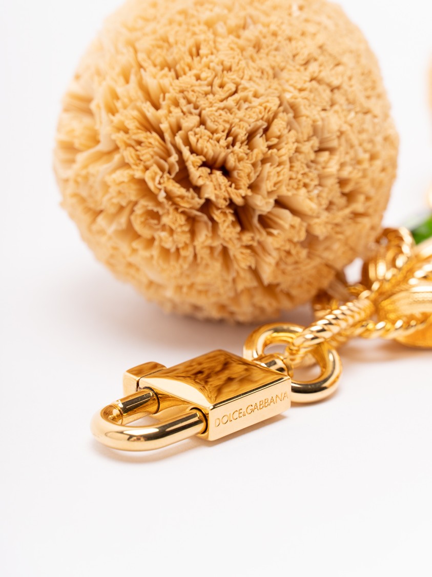 Dolce & Gabbana Polished Brass Key Ring