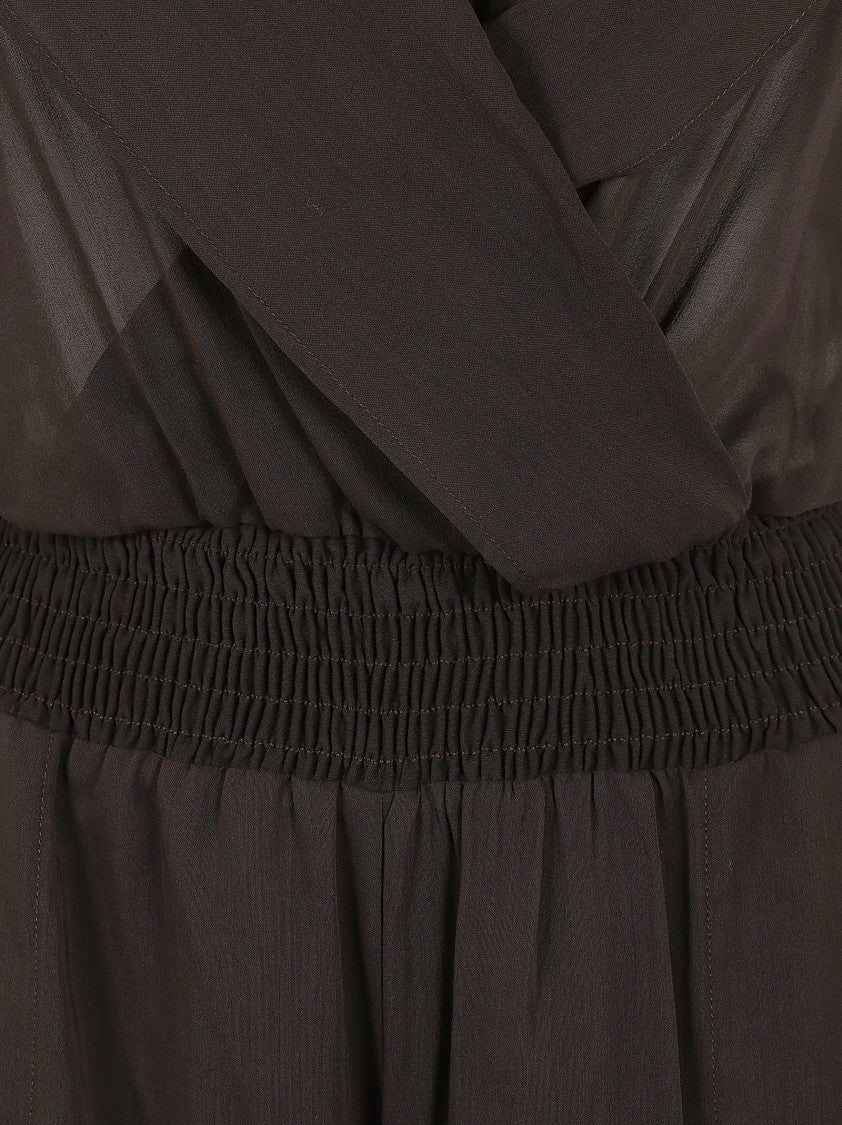 Pinko Camporosso Voile Jumpsuit With Sheer Panels