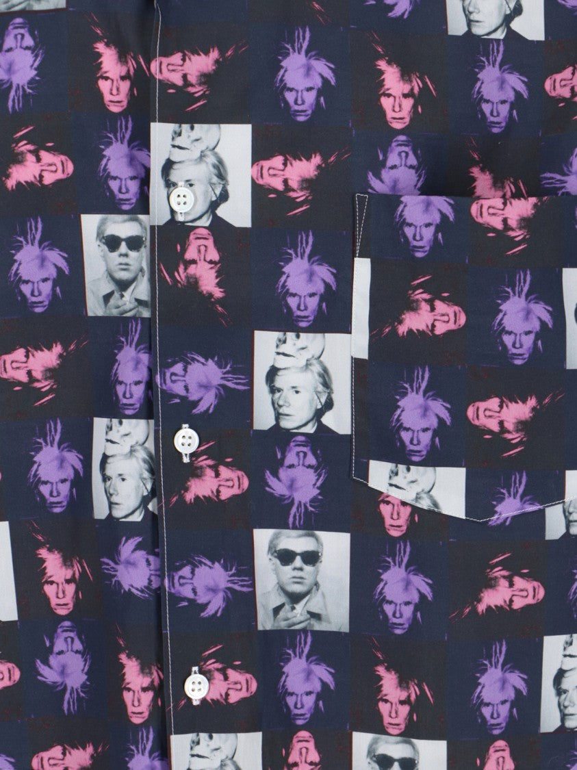 Comme Des Garçons Warhol Shirt In Cotton Multicoloured Print