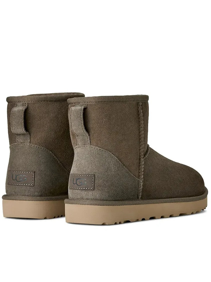 Ugg Brown Classic Mini Ii Suede Ballerinas