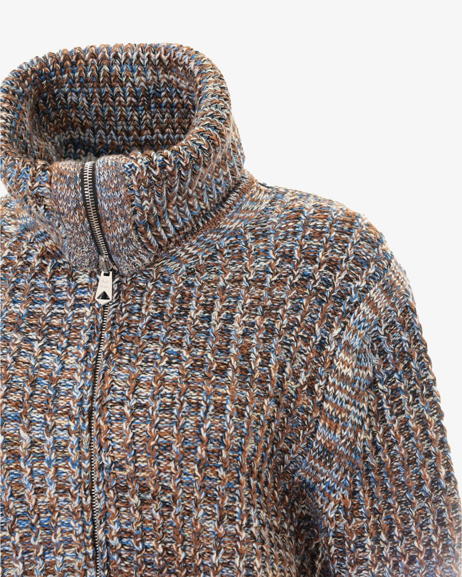 Paul Smith Textured Knitted Zip-Up Cardigan