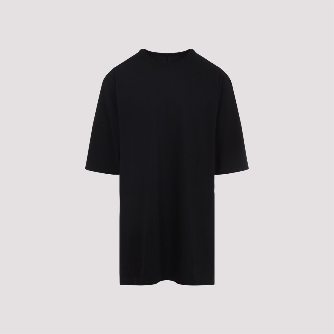Rick Owens Black Cotton Jumbo Short Sleeves T-Shirt