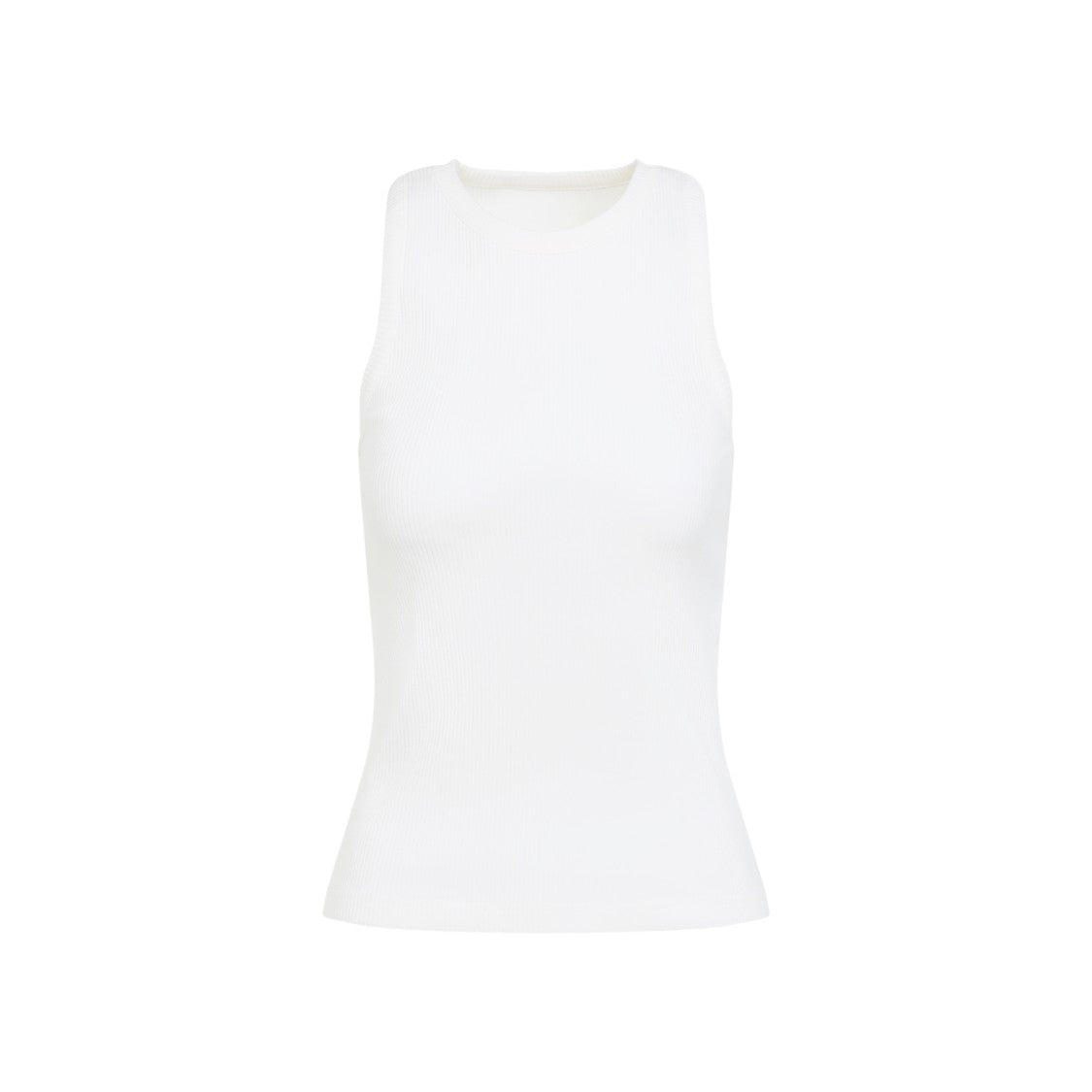 Bottega Veneta Ribbed Cotton Top With Round Neckline