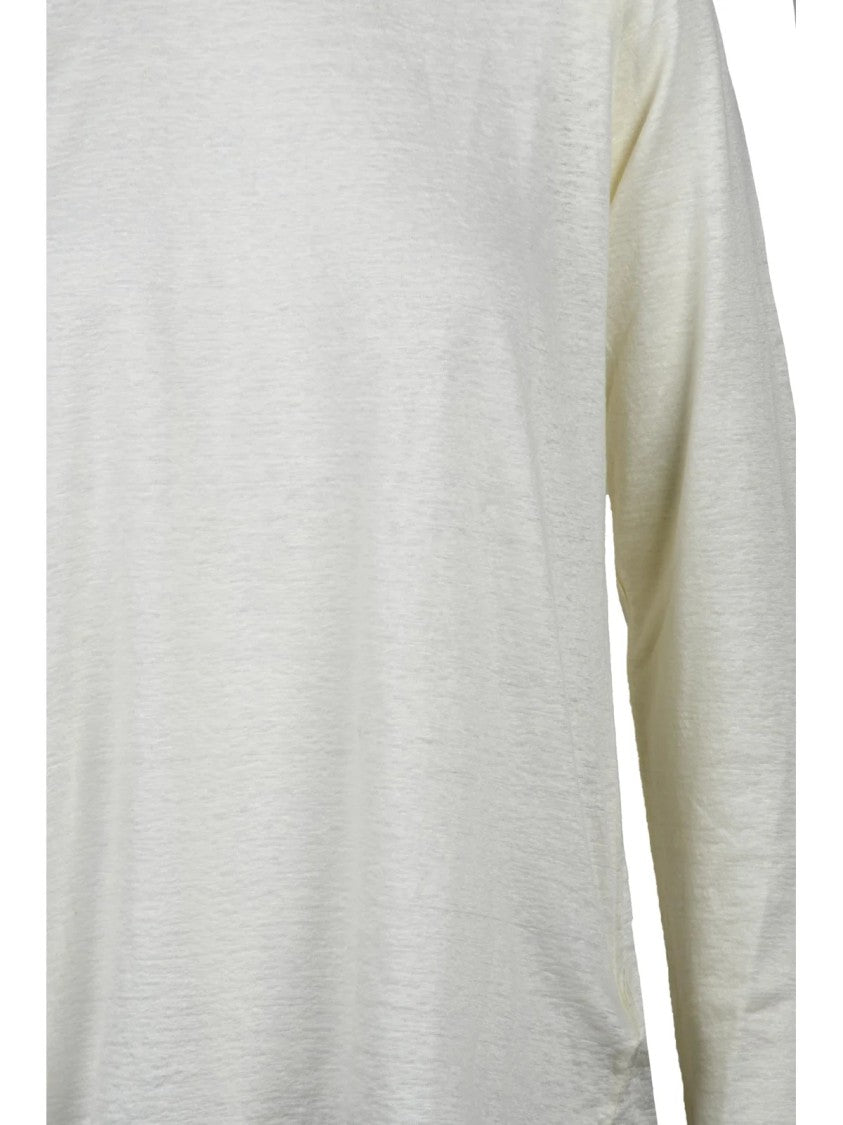 Slowear By Zanone Linen T-Shirt Raglan Sleeves - White