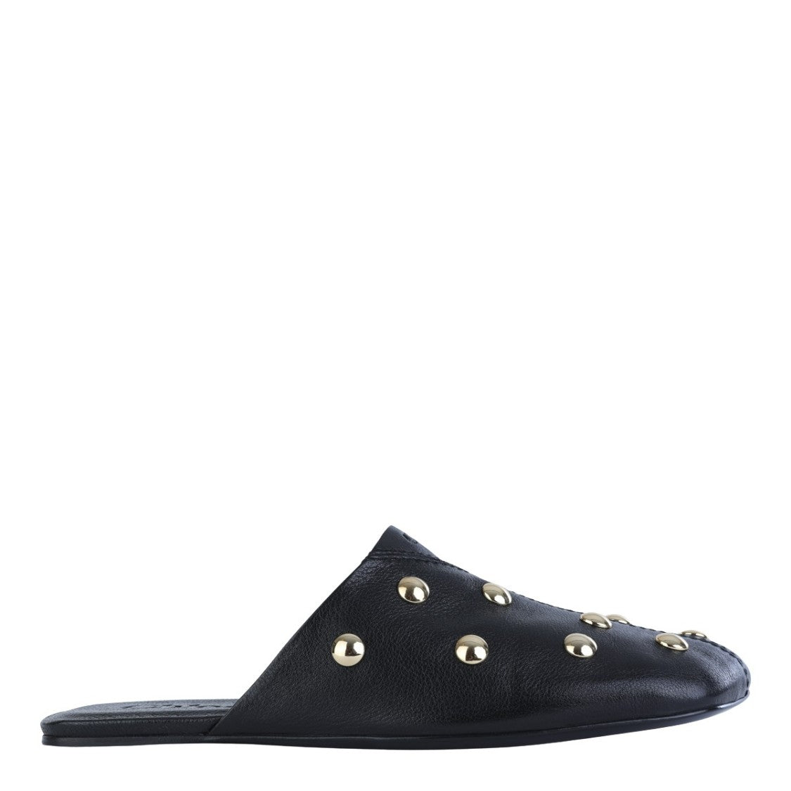 Chloé Black Leather Slip-On Flats