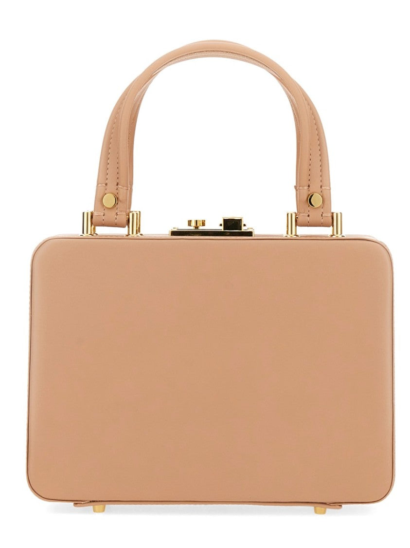 Gianvito Rossi "Valì" Structured Rectangular Handbag With Gold-Tone Hardware