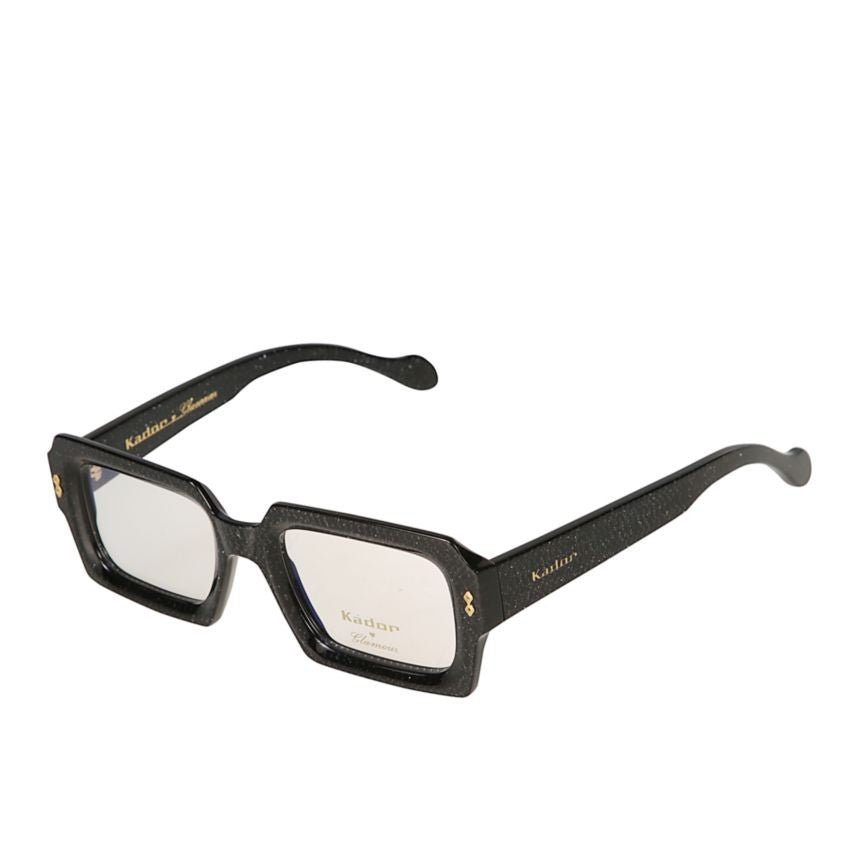 Kador Evy Glamour Textured Rectangular Frame Eyeglasses With Gold Accents