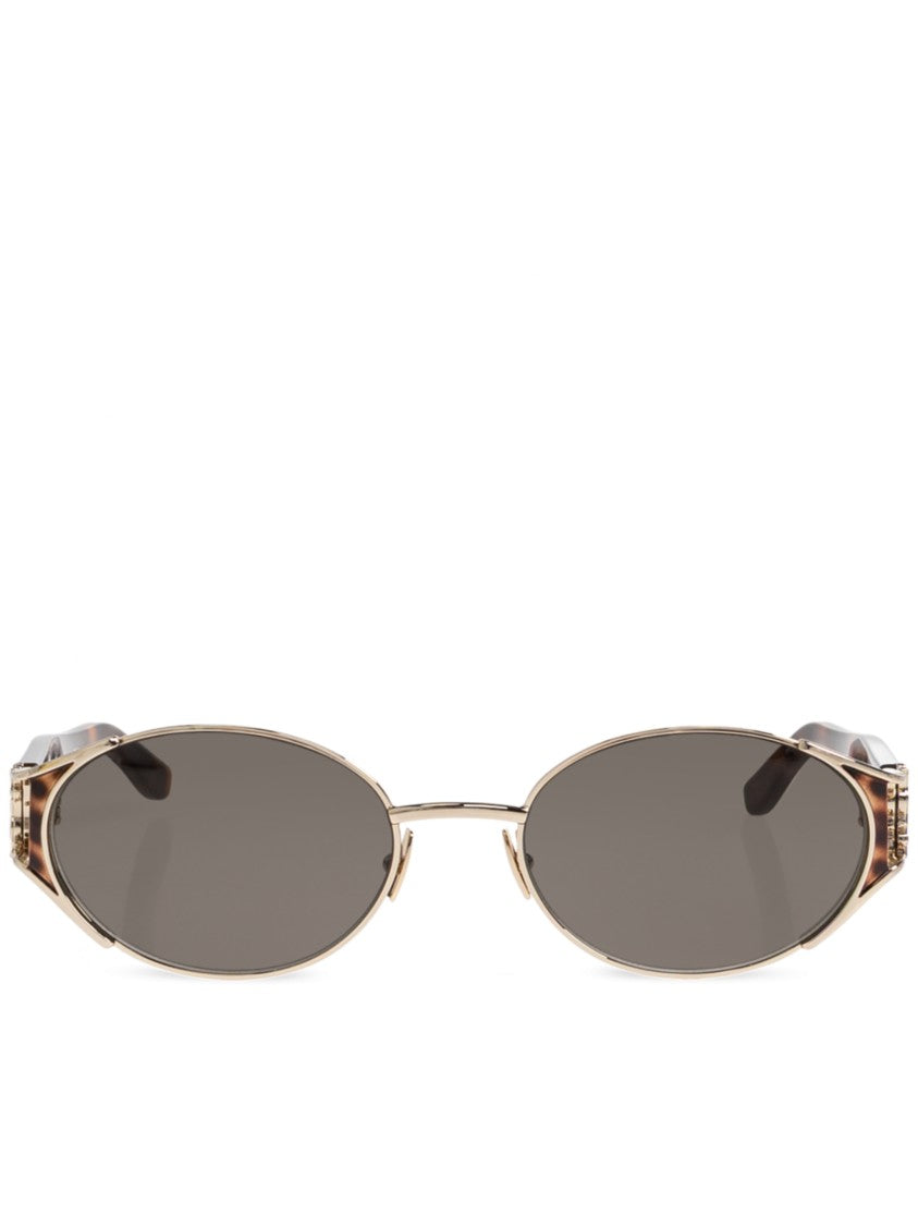 Saint Laurent Sl 919 Oval Metallic Tortoiseshell Sunglasses