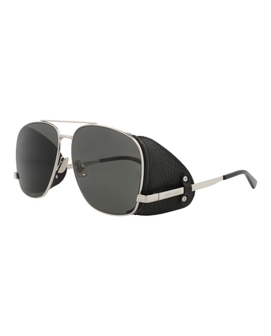 Saint Laurent Aviator-Frame Metal Sunglasses