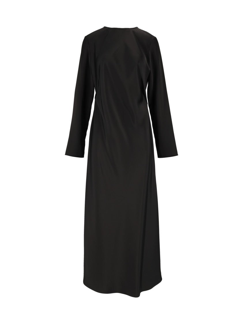 Emporio Armani Long-Sleeve Smooth Midi Dress