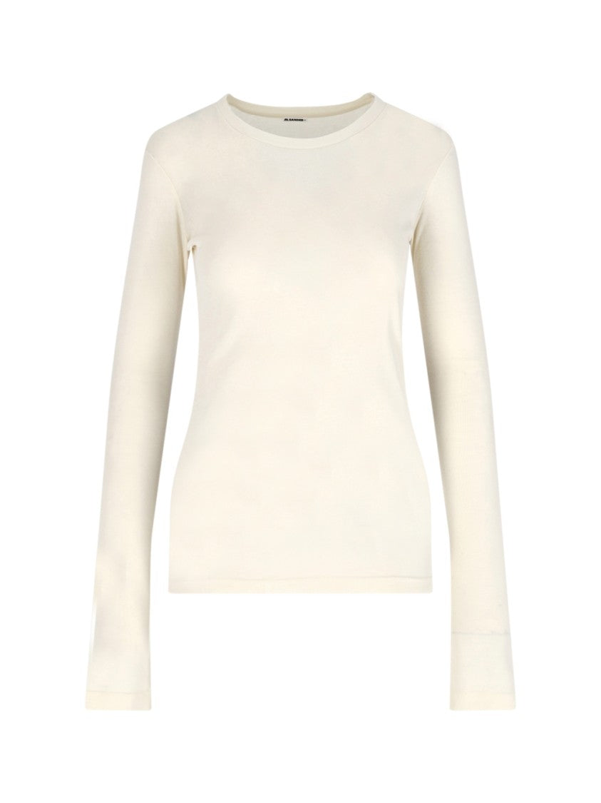 Jil Sander Cotton Top Set – Grey & Cream