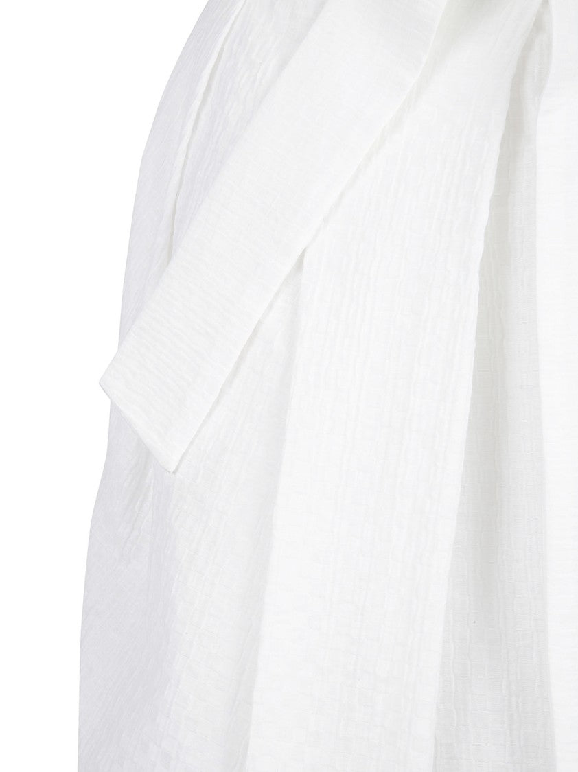 Fabiana Filippi Timeless White Fabric Skirt With Classic Silhouette