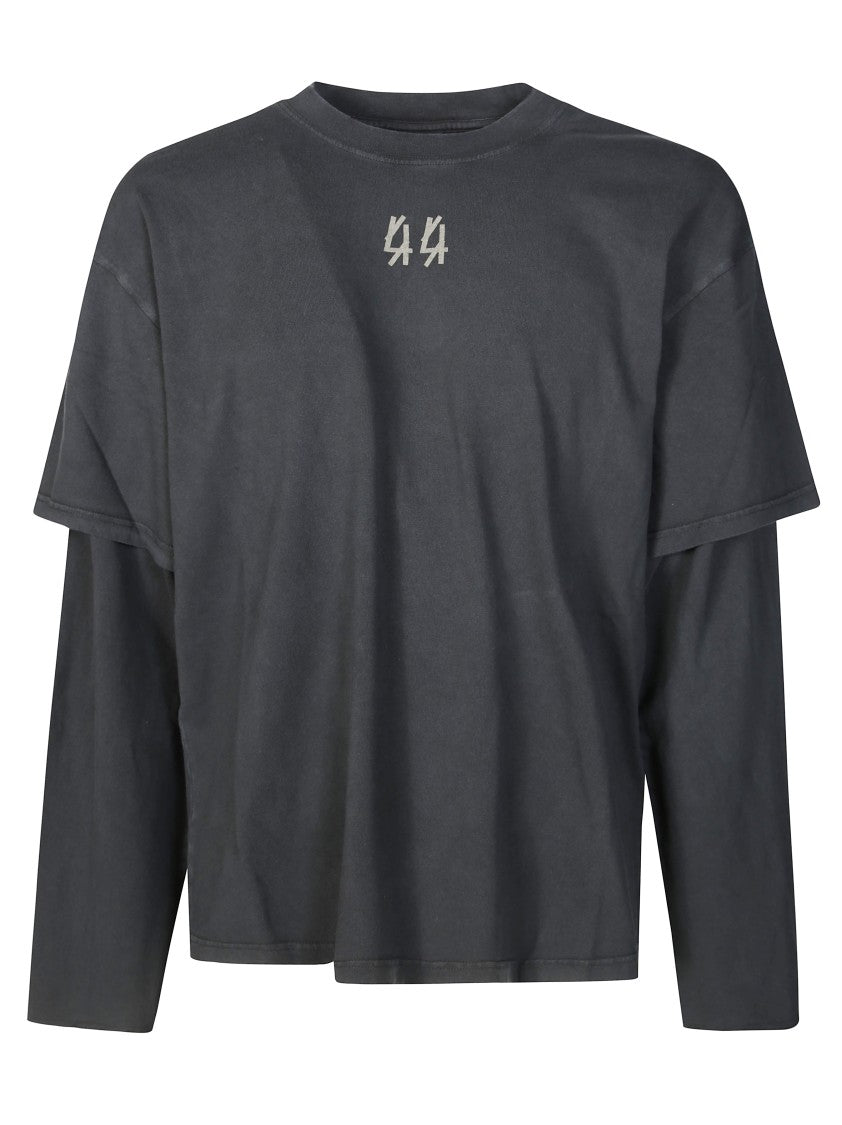 44 Label Group Long-Sleeve Minimalist White Shirt With Fitted Silhouette