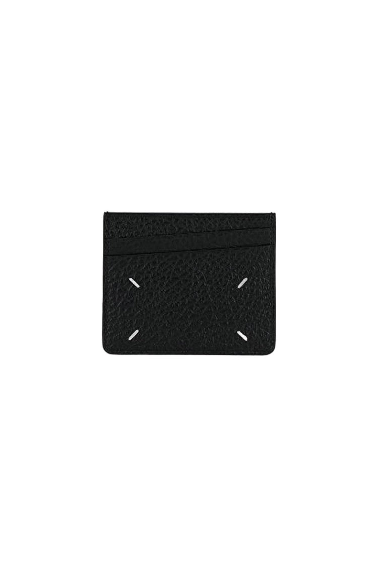 Maison Margiela Textured Calf Leather Cardholder With Signature Stitches