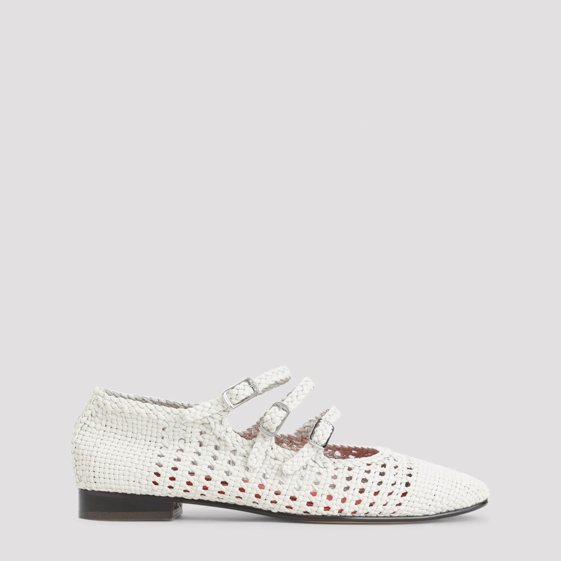 Carel Paris Woven Leather Ballerinas