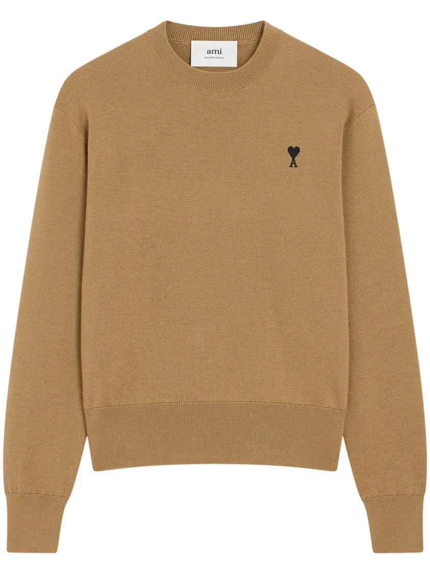 Ami Crew Neck Merino Wool Sweater