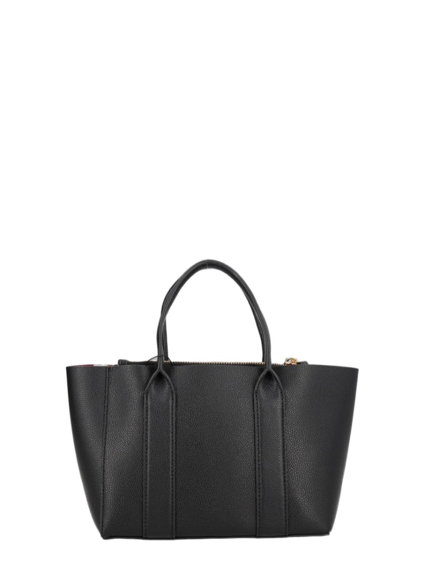 Marc Jacobs Black Pebbled Gold-Tone Accent Leather Handbag