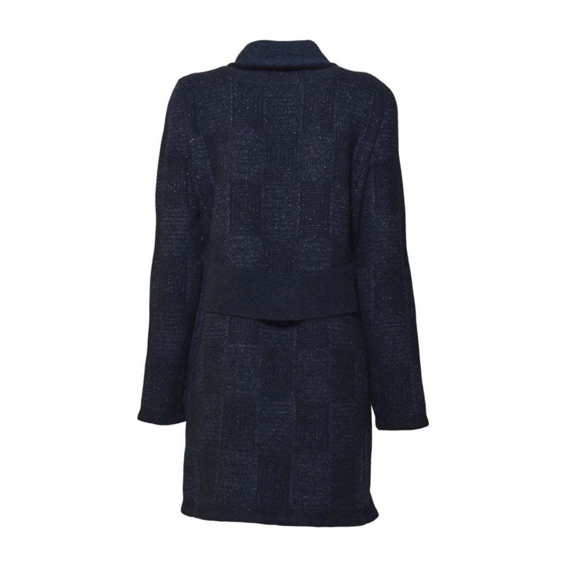 Mirco Giovannini Structured Blue Jacket With Front Zipper Closure
