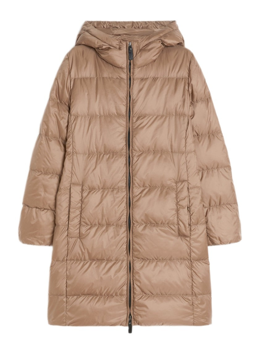 Max Mara Horizontal Quilted Down Jacket With Hood