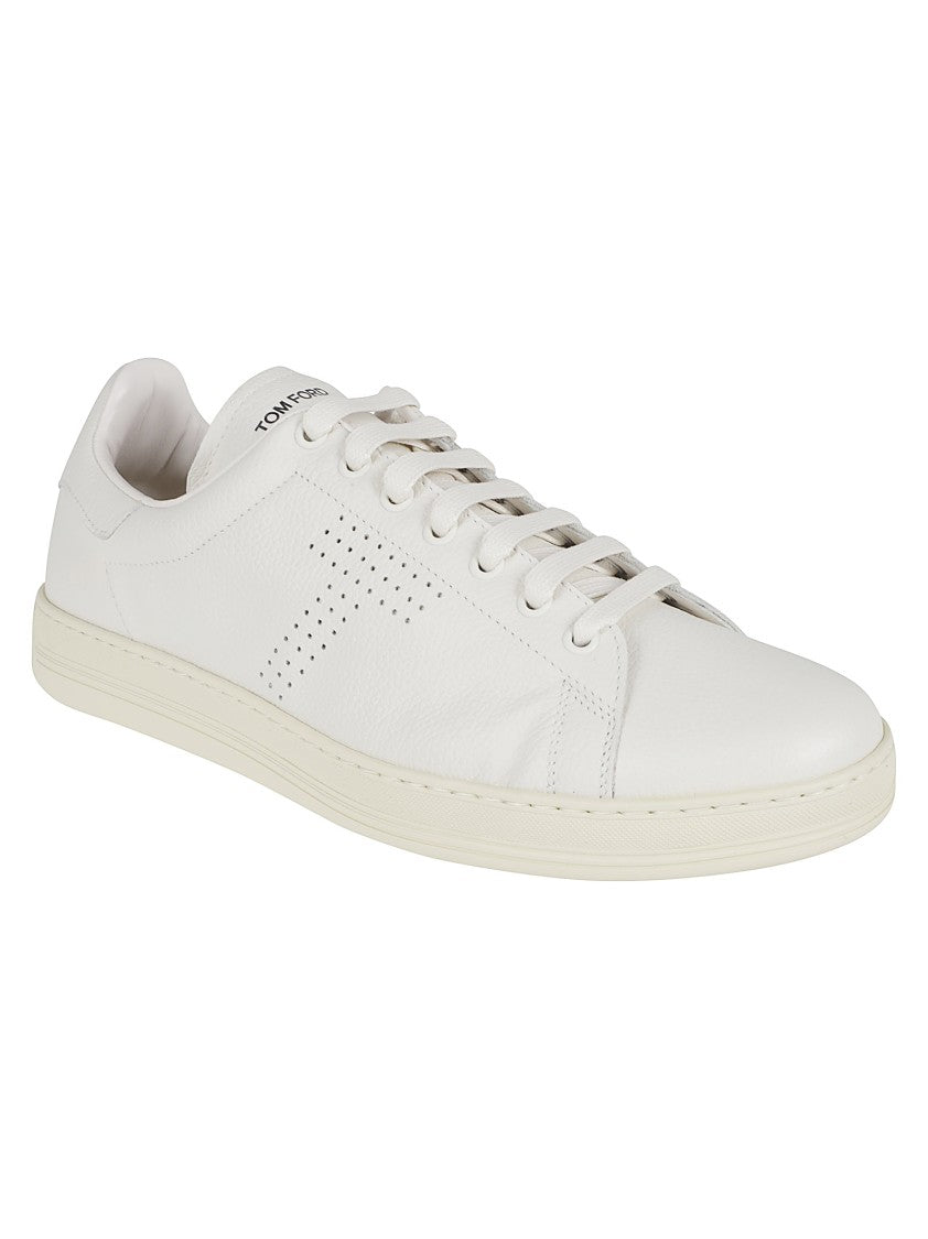 Tom Ford Low-Top Sneakers With Perforated Logo Design And Rubber Sole
