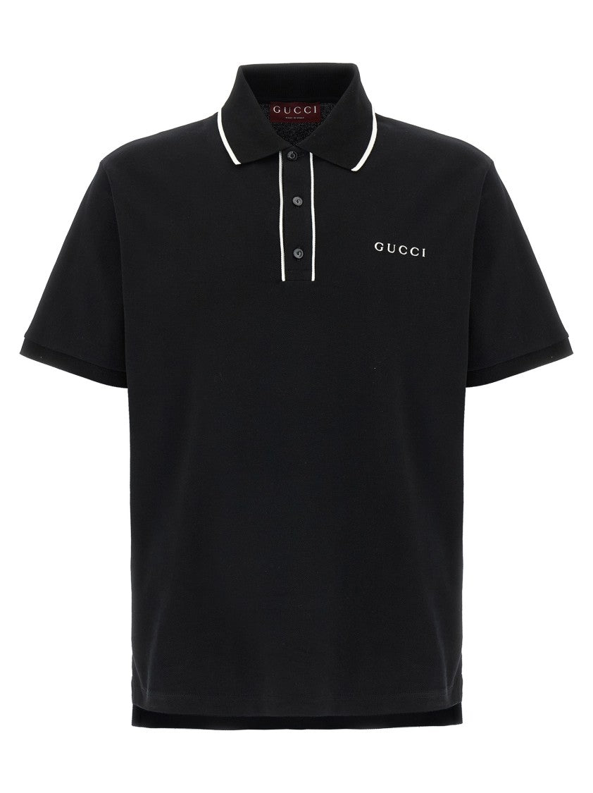 Gucci Logo Embroidery Polo Shirt