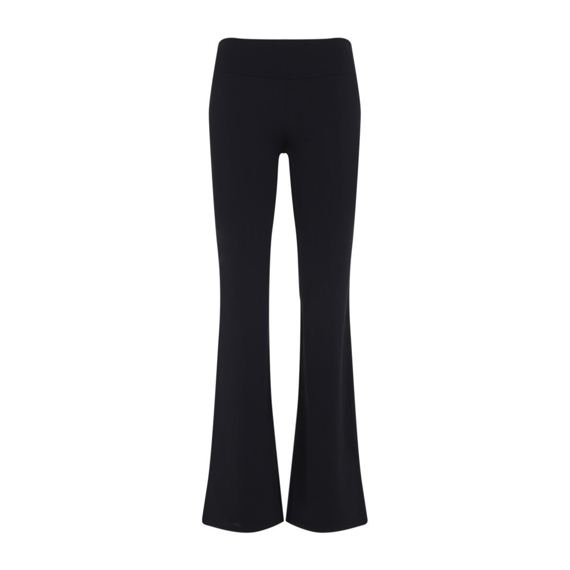 Courrèges Fitted Black Flared Trousers With High Waistband