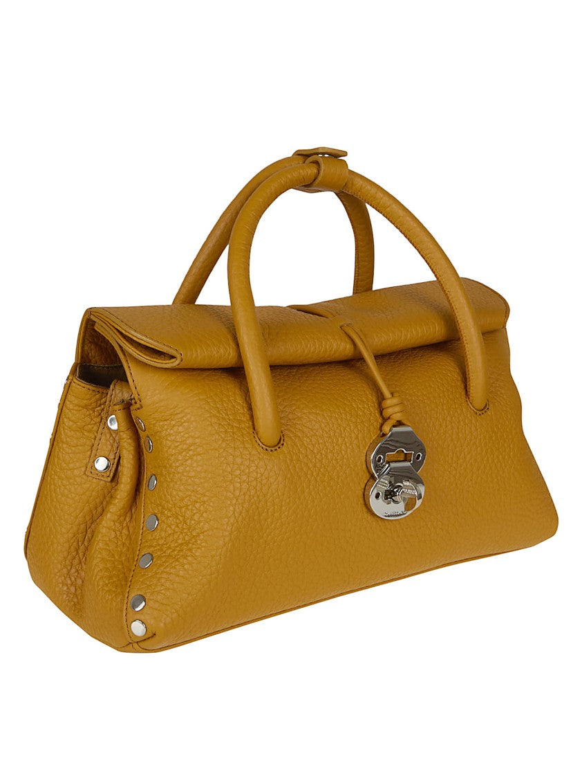 Zanellato Structured Roll-Top Calf Leather Shoulder Bag