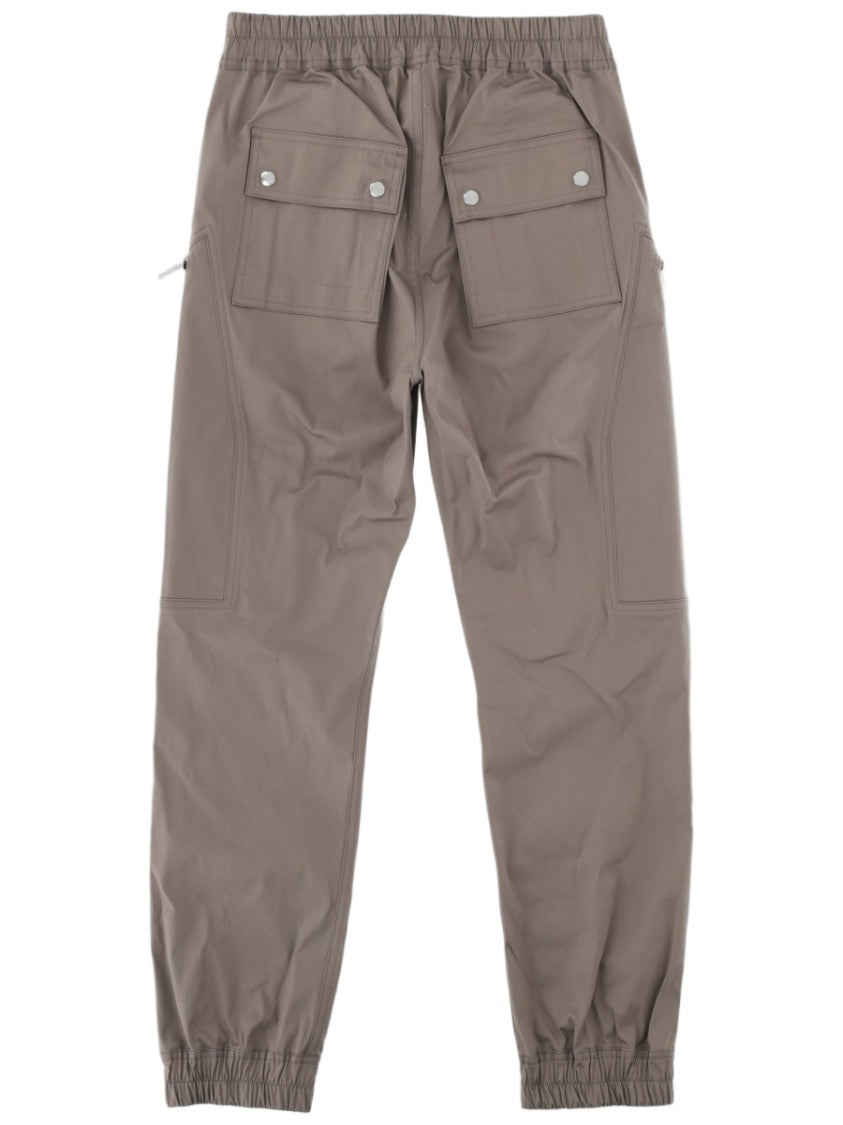 Rick Owens Heizer Cargo Pants With Elastic Waistband And Zippered Pockets