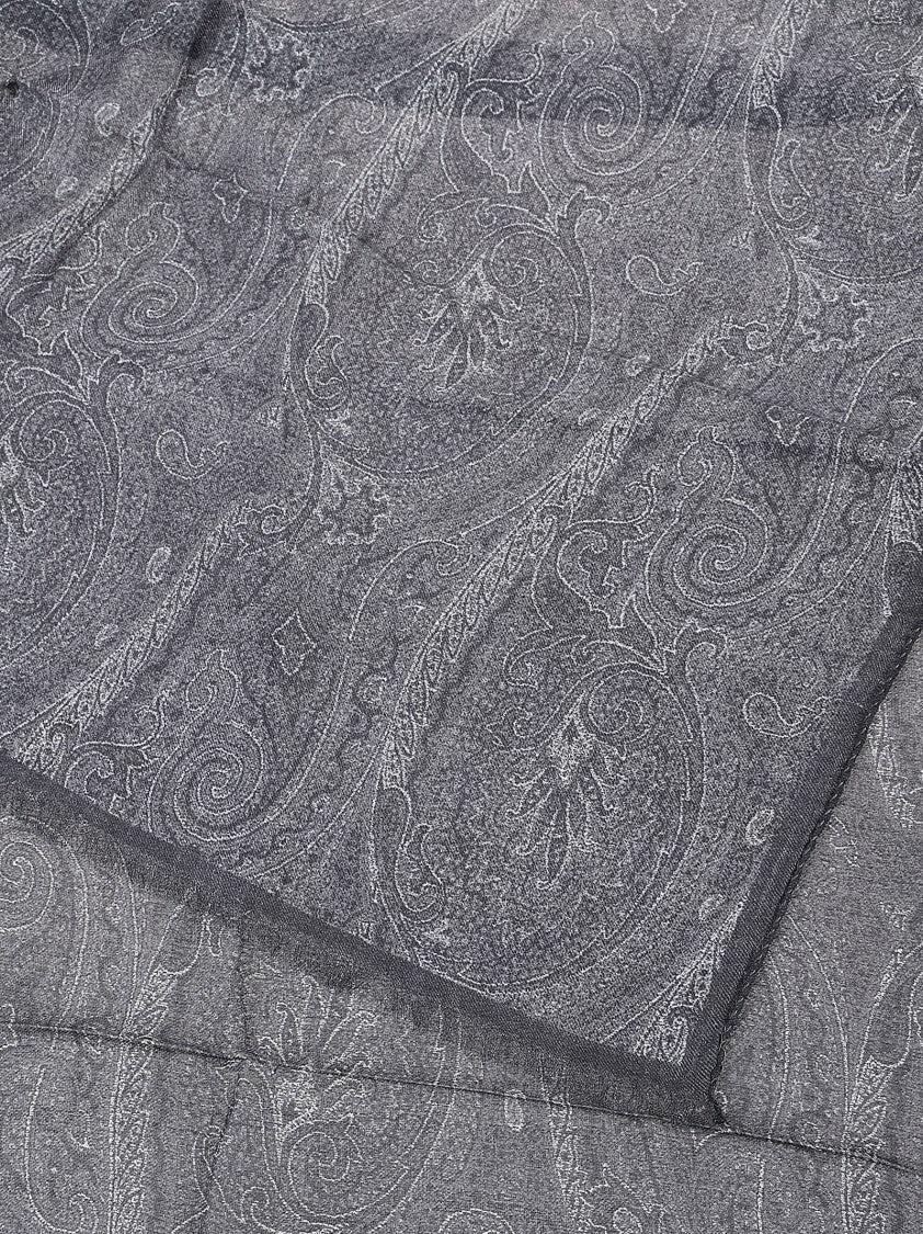 Etro Paisley Modal Cashmere Blend Scarf