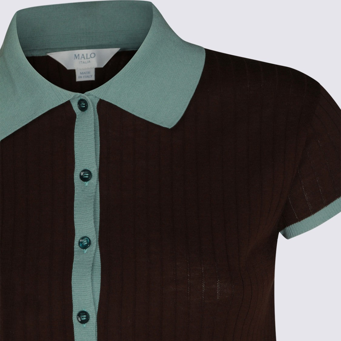 Malo Fitted Short-Sleeve Polo Shirt With Ribbed Texture