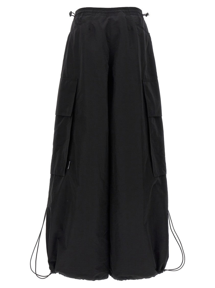 Palm Angels Wide-Leg Nylon Parachute Pants With Adjustable Cuffs