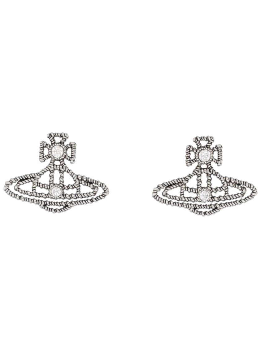 Vivienne Westwood Coretta Orb Detailed Beaded Stud Earrings