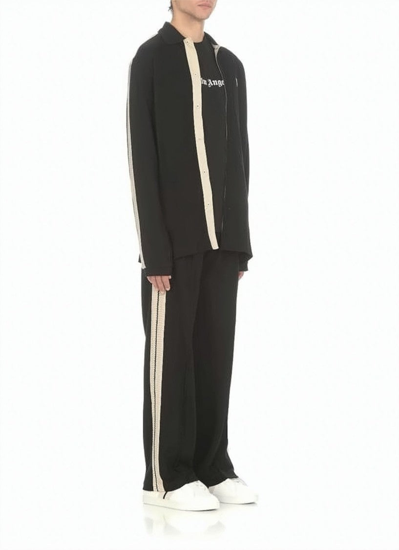Palm Angels Long-Sleeve Shirt With Gothic Logo And Relaxed Fit