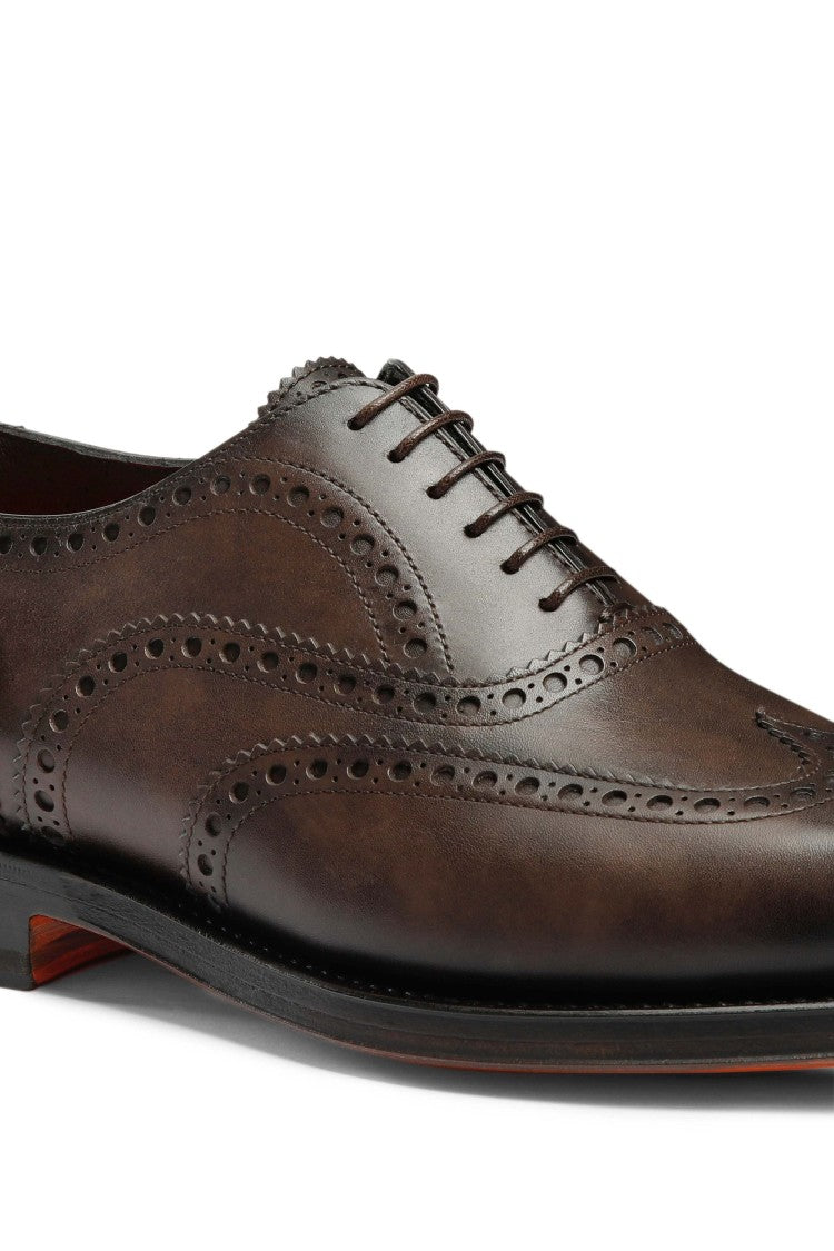 Santoni Enrico Model Leather Oxford Brogue Goodyear