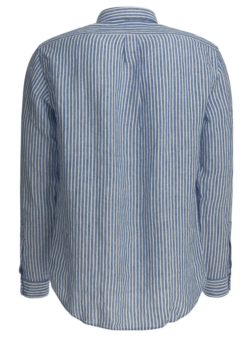 Polo Ralph Lauren Vertical Striped Long-Sleeve Linen Shirt